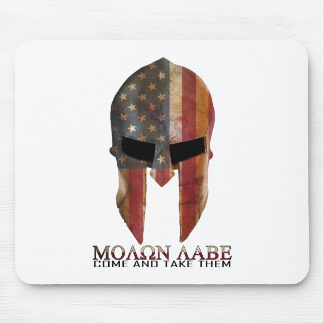 Molon Labe - Come and Take Them USA Spartan Mouse Mat (Front)