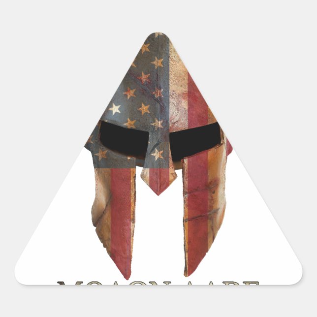 Molon Labe - Come and Take Them USA Spartan Triangle Sticker (Front)