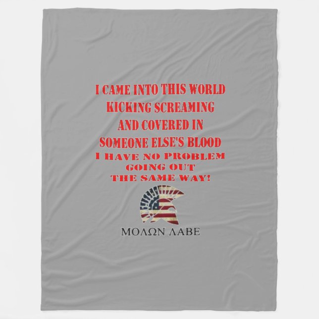 MOLON LABE FLEECE BLANKET (Front)