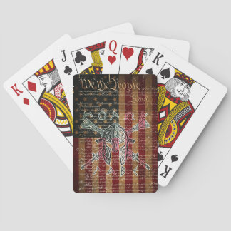 Molon Labe Grunge Playing Cards