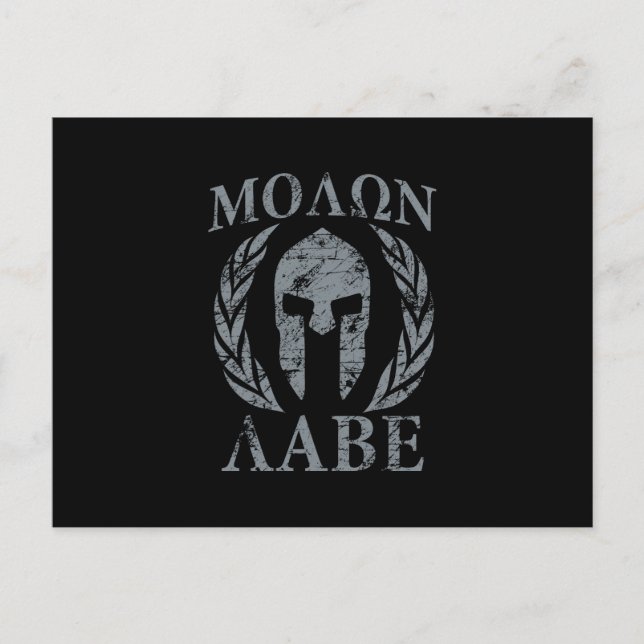 Molon Labe Grunge Spartan Armour Postcard (Front)