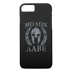 Molon Labe Grunge Spartan Helmet iPhone 8/7 Case