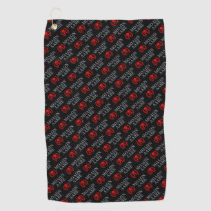 Molon Labe Grunge Spartan Warrior Helmet on a  Golf Towel