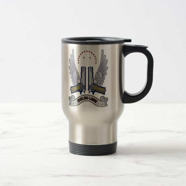 Molon Labe Gun Mug (Right)