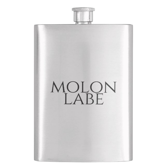 Molon Labe Hip Flask (Front)