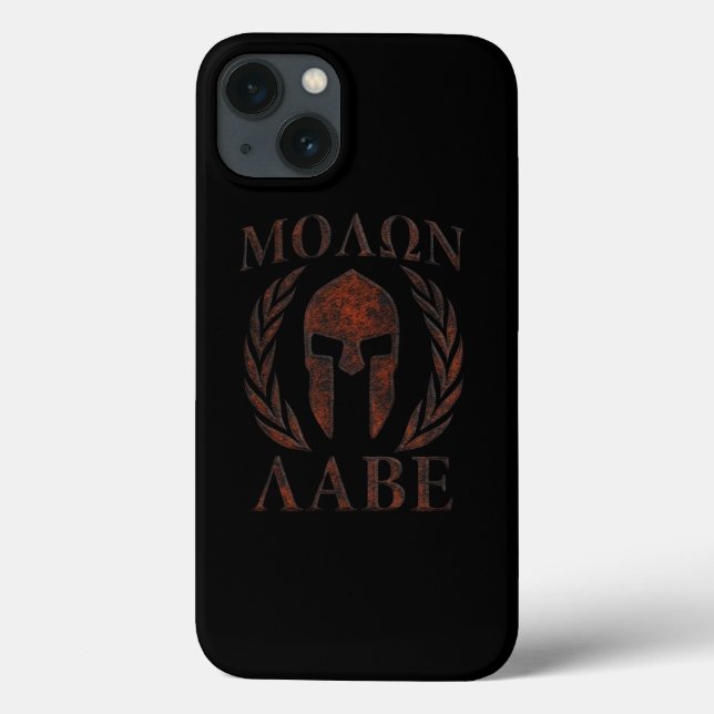 Molon Labe Iron Warrior Laurels Case-Mate iPhone Case (Back)