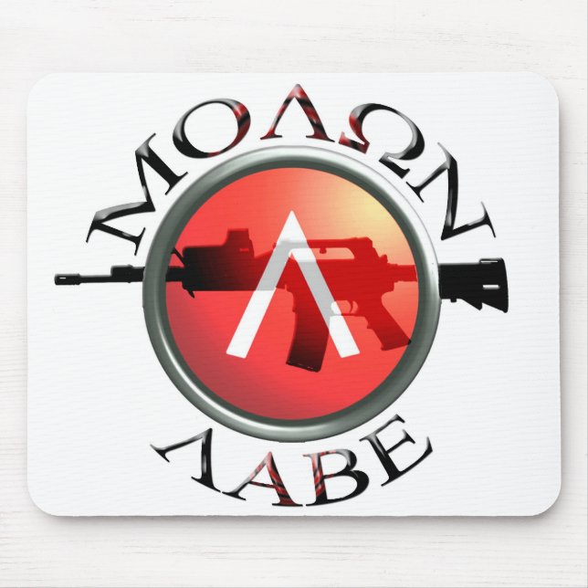 Molon Labe Mouse Mat (Front)