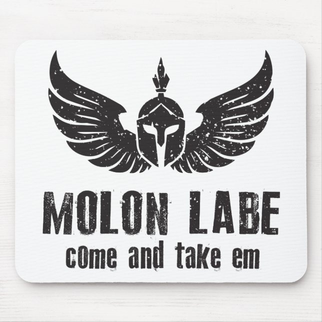 Molon Labe Mouse Mat (Front)
