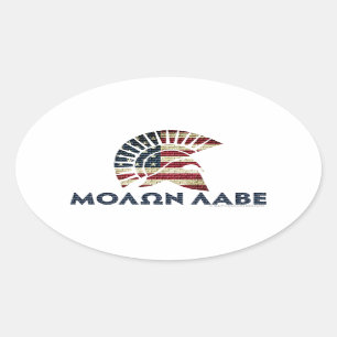 Molon Labe! Oval Sticker