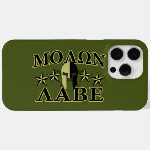 Molon Labe Spartan 5 stars Olive Green iPhone 15 Pro Max Case