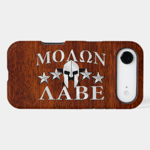 Molon Labe Spartan Helmet 5 stars Mahogany Style