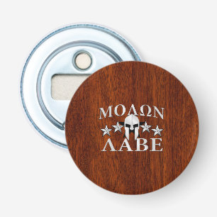 Molon Labe Spartan Helmet 5 stars Mahogany Style Bottle Opener