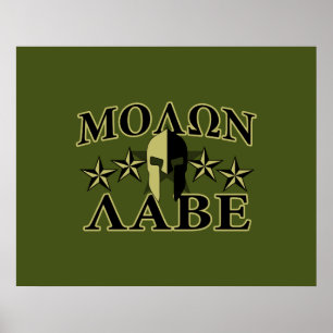 Molon Labe Spartan Helmet 5 stars Poster