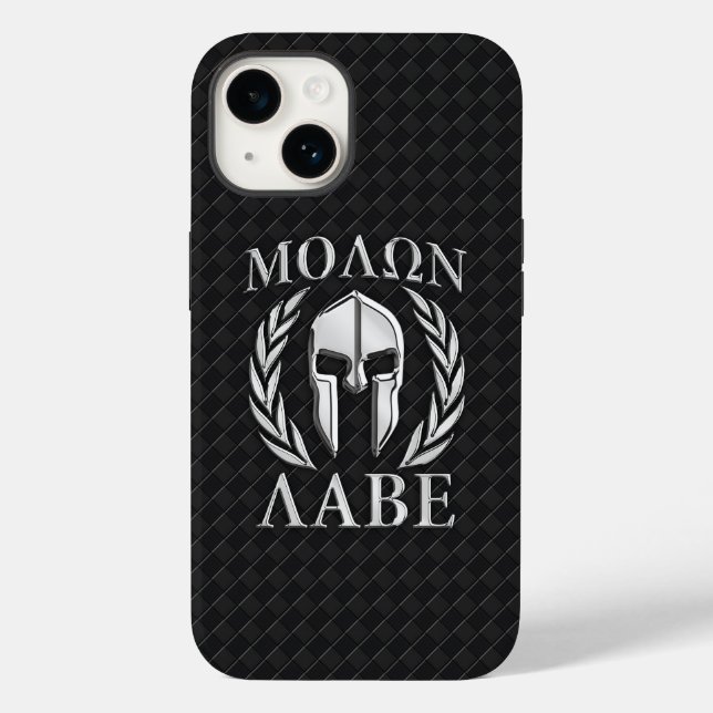 Molon Labe Spartan Helmet Laurels Case-Mate iPhone Case (Back)