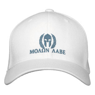 Molon Labe Spartan Helmet Laurels Embroidery Embroidered Hat