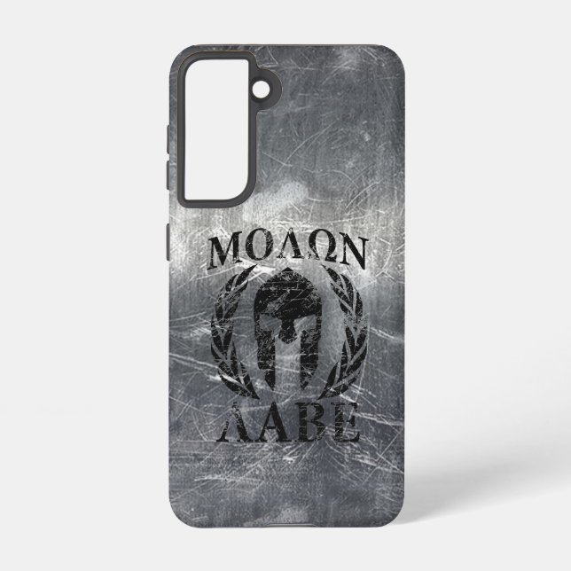 Molon Labe Spartan Helmet Laurels Samsung Galaxy S21 Case (Back)