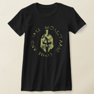 Molon Labe Spartan Helmet Military Camo  T-Shirt