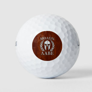 Molon Labe Spartan in Chrome Mahogany Style Golf Balls