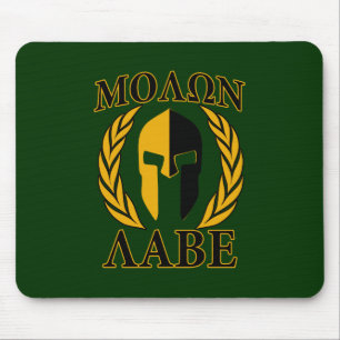 Molon Labe Spartan Laurels on Forest Green Mouse Mat