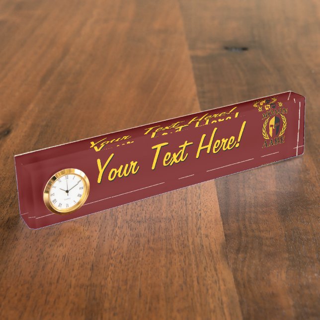 Molon Labe Spartan Mask Laurels Burgundy Nameplate (Side)