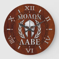 Molon Labe Spartan Mask Laurels Silver Dial