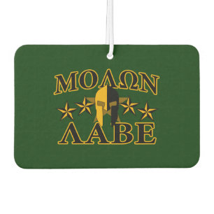 Molon Labe Spartan Warrior 5 stars green Car Air Freshener
