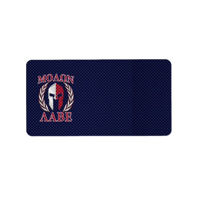 Molon Labe Spartan Warrior Carbon Fibre Style Label (Front)