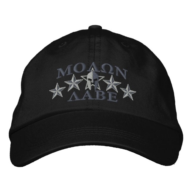 Molon Labe Spartan Warrior Five Stars Embroidered Hat (Front)