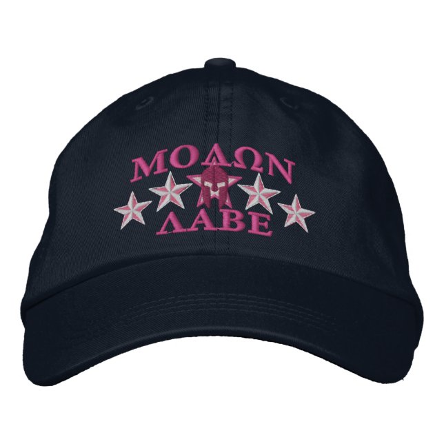 Molon Labe Spartan Warrior Five Stars Embroidered Hat (Front)