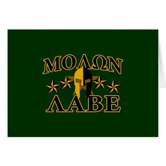 Molon Labe Spartan Warrior Helmet 5 stars (Front Horizontal)