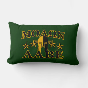 Molon Labe Spartan Warrior Helmet 5 stars Lumbar Cushion
