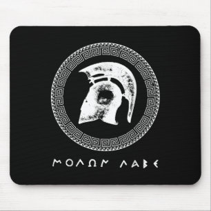 Molon Labe Spartan Warrior Helmet Ancient Greek Wa Mouse Mat