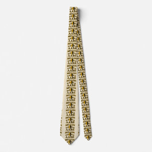 Molon Labe Spartan Warrior Helmet Golden Decor Tie