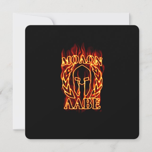 Molon Labe Spartan Warrior in Flames (Front)