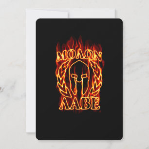 Molon Labe Spartan Warrior in Flames