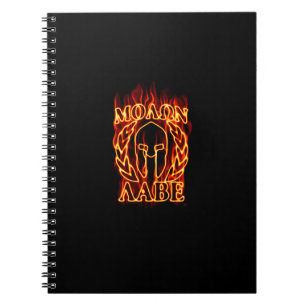 Molon Labe Spartan Warrior in Flames Notebook