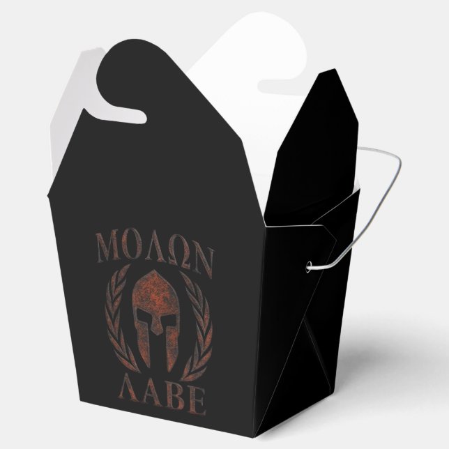 Molon Labe Spartan Warrior Iron Laurels Mask Favour Box (Opened)
