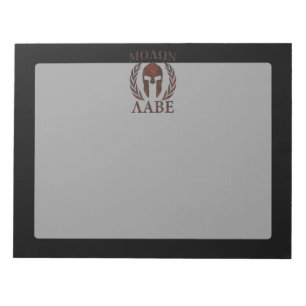 Molon Labe Spartan Warrior Iron Laurels Mask Notepad