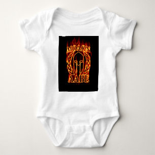Molon Labe Spartan Warrior Laurels on Fire Baby Bodysuit