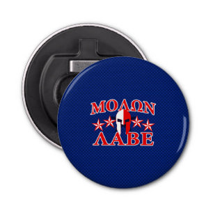 Molon Labe Spartan Warrior Mask 5 stars Patriot Bottle Opener