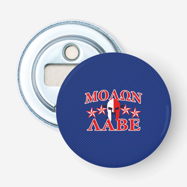 Molon Labe Spartan Warrior Mask 5 stars Patriot Bottle Opener (Front)