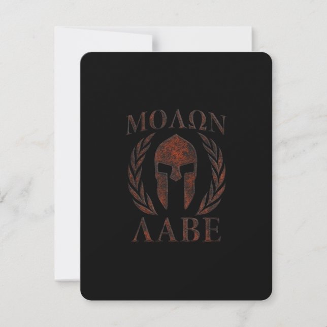 Molon Labe Spartan Warrior Mask Laurels Iron (Front)