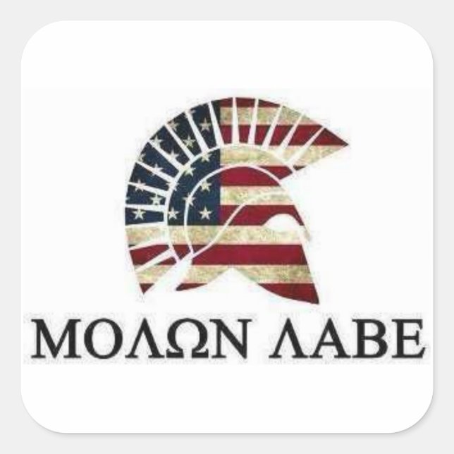 MOLON LABE SQUARE STICKER (Front)