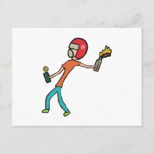 Molotov Cocktail Postcard