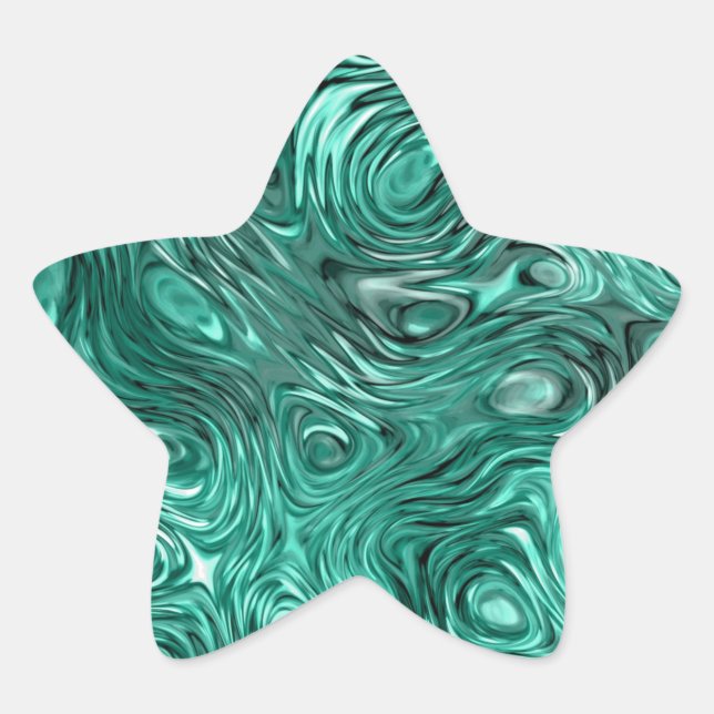 Molten Aqua print sticker star (Front)