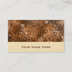 Molten "Copper" print business card cream