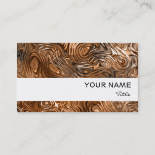 Molten "Copper" print business card white stripe