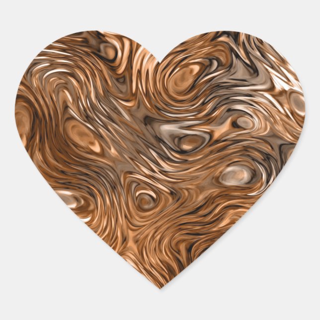 Molten "Copper" print sticker heart (Front)