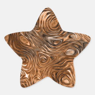 Molten "Copper" print sticker star