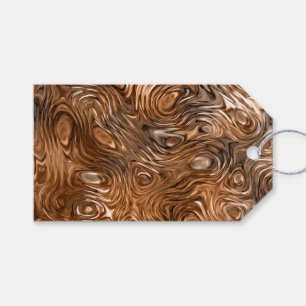 Molten "Copper" print Text gift tags white